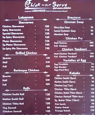 Chick N Serve menu 1