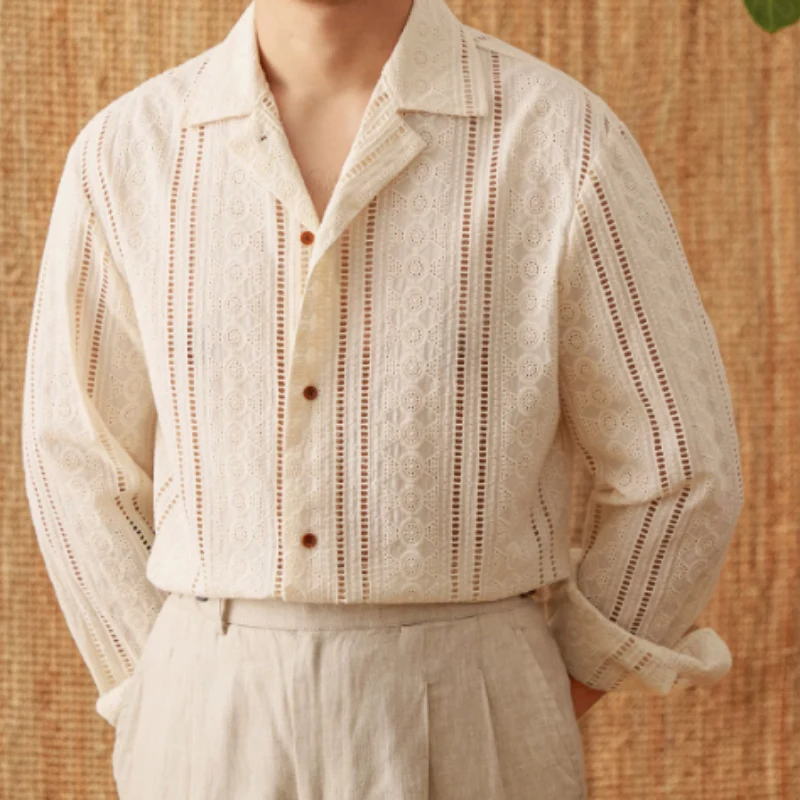 Title 2, Mens Cotton Long-sleeved Shirt Fashionable shi...