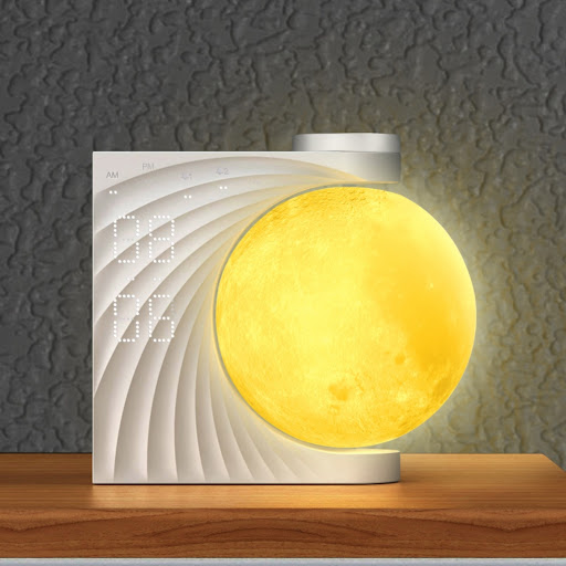 Title 4, Zevenkleurige sfeer maanlichtlamp met drie dims...