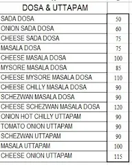 Rajdhani South Indian menu 2