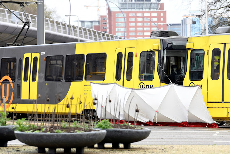 A view of the site of a shooting in Utrecht, Netherlands, on March 18 2019.