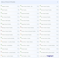 Times Of Paratha menu 2