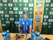 Zubayr Hamza of South Africa during a media briefing ahead of his Test debut in the third and final match against Pakistan at the Wanderers on Wednesday.