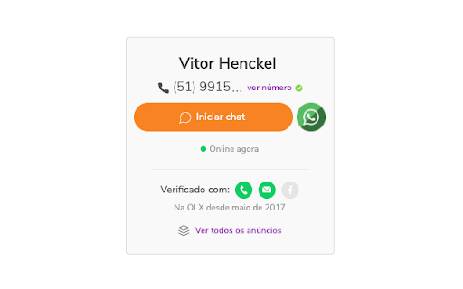 WhatsOLX - WhatsApp do proprietário na OLX