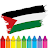 Palestine Flag Coloring Pages icon