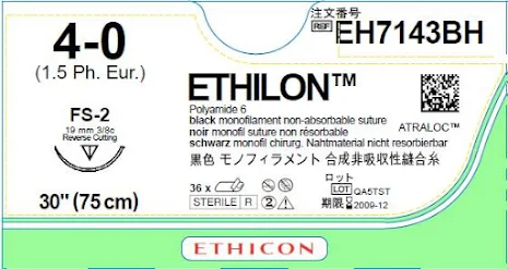 Ethilon 4/0 FS-2 75cm EH7143BH