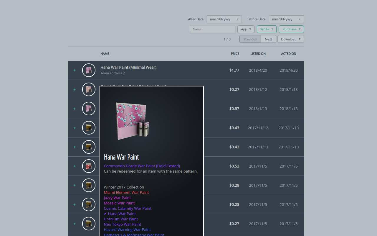 Steam Market History Cataloger Preview image 3