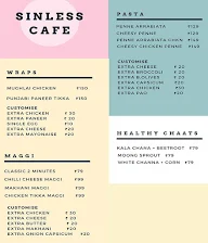 Sinless Cafe menu 1