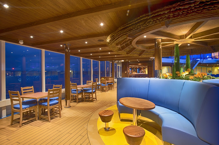 Pull up a stool in the BlueIguana Cantina, featuring a wide variety of tequilas and beer, on Carnival Vista. 