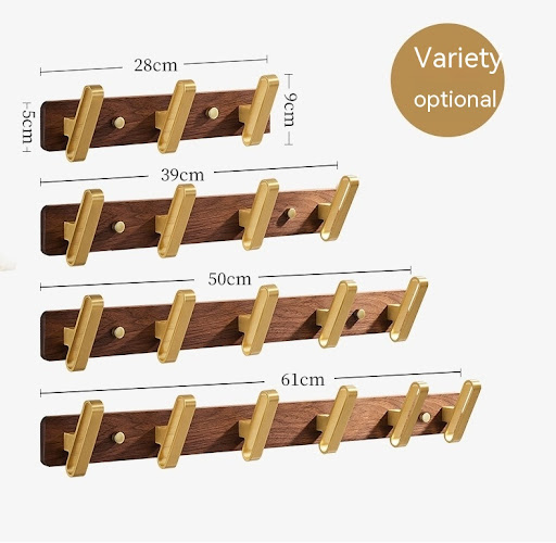 Title 12, Light Luxury Solid Wood Clothes Hook Wall mount...