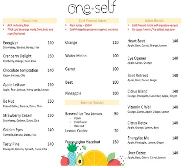 One Self menu