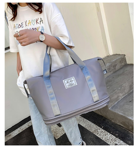 Title 20, Large Capacity Travel Bag Double Expansion Port...
