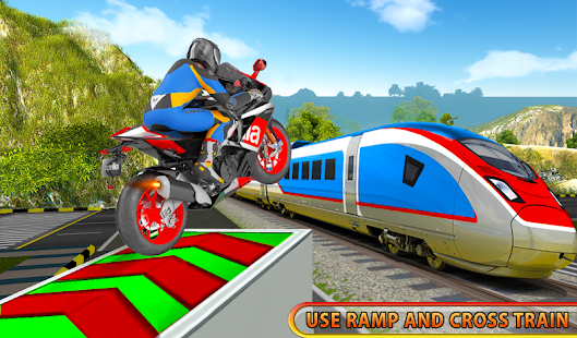 Moto Bike Stunt On Train 1.2 APK + Mod (Uang yang tidak terbatas) untuk android