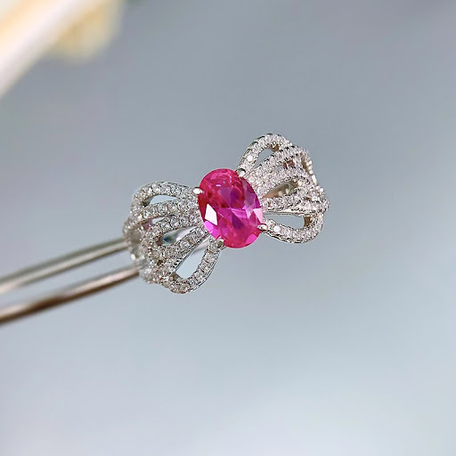 Title 8, European and American Fashion Ring with Bow Lac...