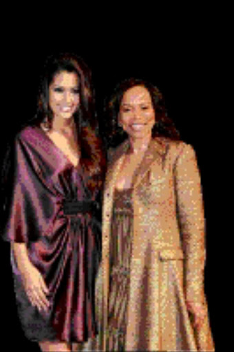 20090613 BMA Miss Spain 2008 Patricia Rodríguez with Dr Precious Moloi-Motsepe at the Arise Africa Fashion Week at the Sandton Convention Centre. Pic: BAFANA MAHLANGU. 13/06/2009. © SOWETAN