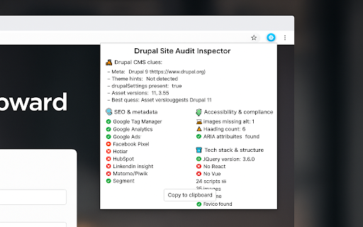 Drupal Site Audit Inspector