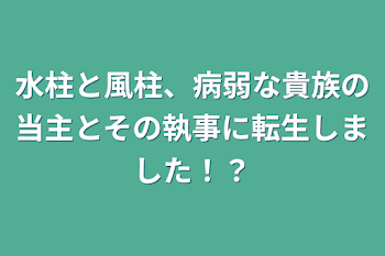 水柱と風柱、病弱な貴族の当主とその執事に転生しました！？