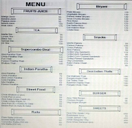 Sweets And Fast Food menu 1