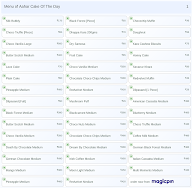 Aahar Cake Of The Day menu 1
