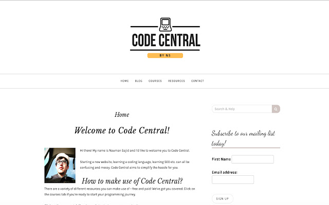 Code Central by NS Learn to Make Money Online chrome extension