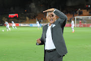 Platinum Stars coach Cavin Johnson during the Absa Premiership match between Bidvest Wits and Platinum Stars at Bidvest Stadium on February 03, 2016 in Johannesburg, South Africa.