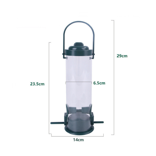 Pet Bird Feeder Outdoor Hanging Pet Food Dispenser Multiple Holes Bird Feeder Automatic Foot Feeding Tool for Flying Ani