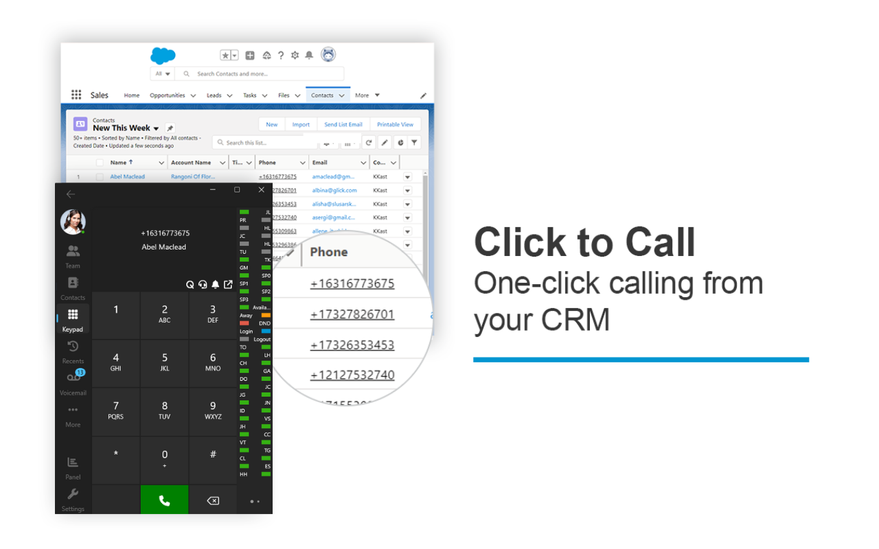 3CX Click2Call Chrome Extension Image 1