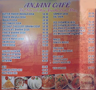 Anjani Cafe menu 1