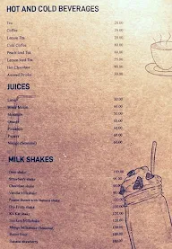 The Vintage Art Cafe menu 1