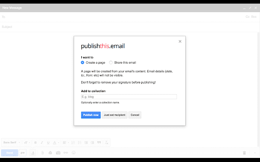 publishthis.email Gmail Extension