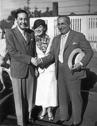 Irving Thalberg and wife Norma Shearer with Louis B Mayer, who started the Oscars to distract Hollywood workers from forming a union.