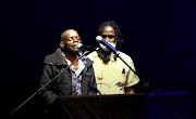 Siyabonga Zubane's uncle Bongikosi Zubane and longtime friend Bongani Ngobese at his memorial service.