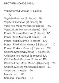 Brothers Momos menu 1