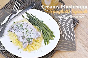 Creamy Mushroom Spaghetti Squash