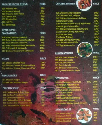 Nayaks Food Court menu 