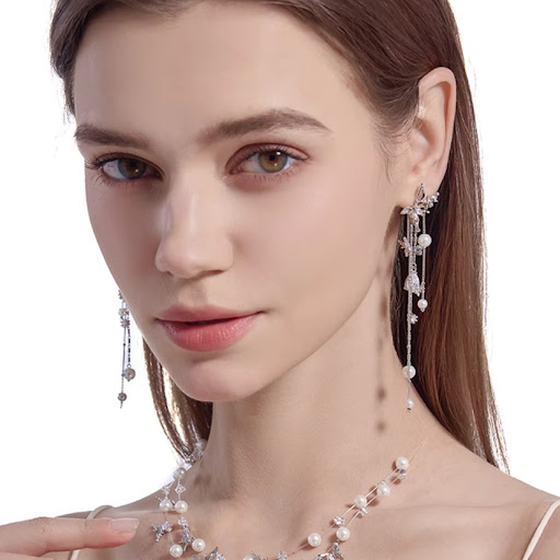 Title 4, Super Fairy Asterism Pearl Tassel Earrings Long...