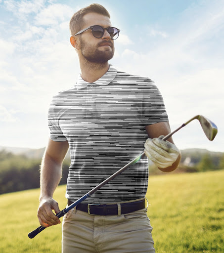 Title 4, Mens 3D Printed Casual POLO Short Sleeves Comf...