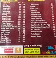 RBM Restaurant menu 2