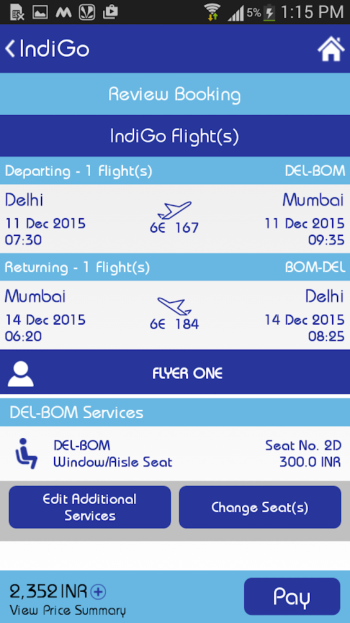 staff travel indigo app