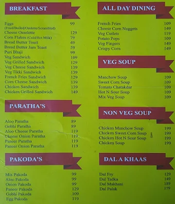 Daawat Fun Food menu 