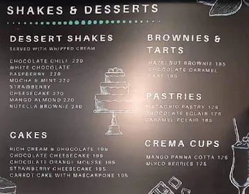 Cream Coffee menu 