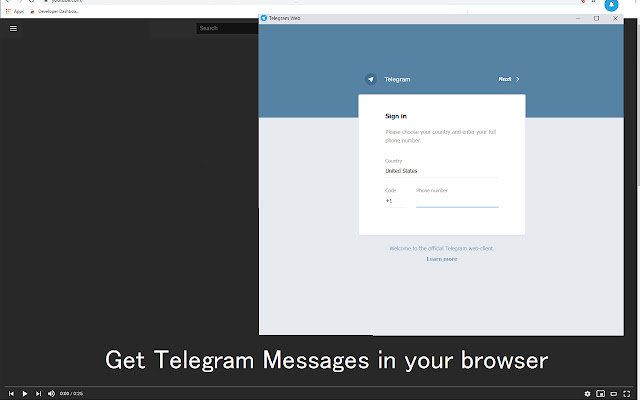 Web Messenger for Telegram™ chrome extension