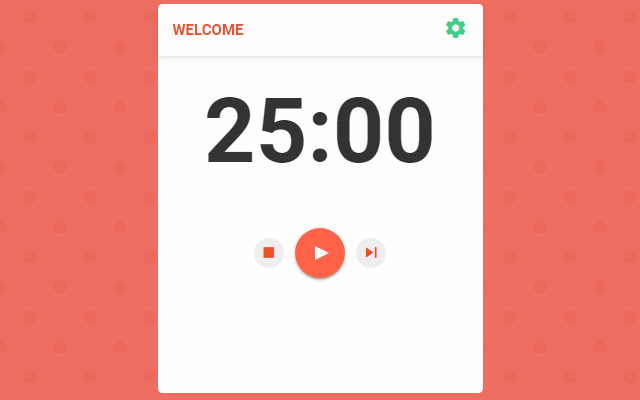 Pomodoro Timer chrome extension