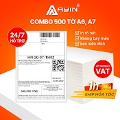 Giấy In Nhiệt A6, A7 Tệp 500 Tờ In Đơn Tmđt, Tem Nhãn Vận Chuyển, Có Sẵn Lớp Keo Dính Sẵn Dùng Cho Máy In Nhiệt Ayin