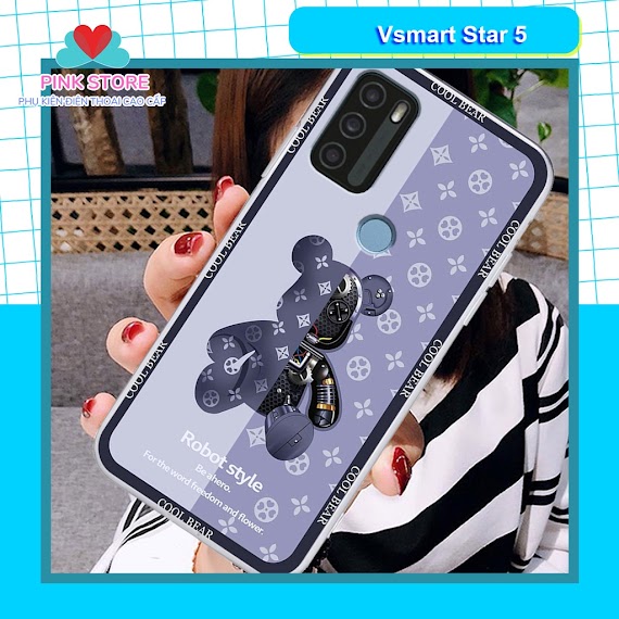 Ốp Lưng Vsmart Star 5 / Joy 4 / Live 4 In Hình Gấu Xanh Cute