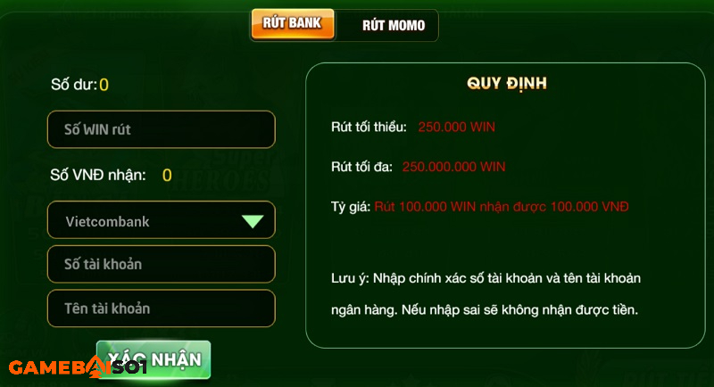 rút tiền tại win688 club