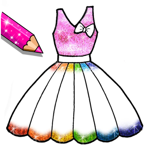 Glitter Dresses Coloring Book - Drawing pages