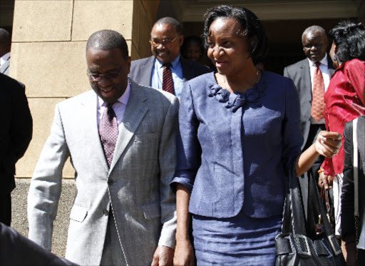 EXTRA: Judiciary registrar Anne Amadi with Chief Justice Willy Mutunga at the Supreme Court in Nairobi on January 13. Photo/Charles Kimani