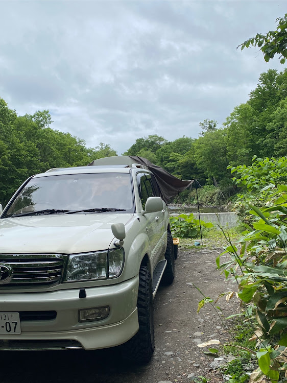 ランドクルーザー100のデイキャンプ⛺️・ランクル100・北海道・いつかきっとピックアップに関するカスタム事例の投稿画像1枚目