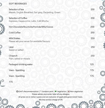 ZING - World of Flavours menu 